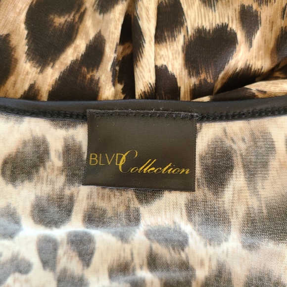 NEW! ANIMAL/FAUX LEATHER DRESS - Picture 5 of 6